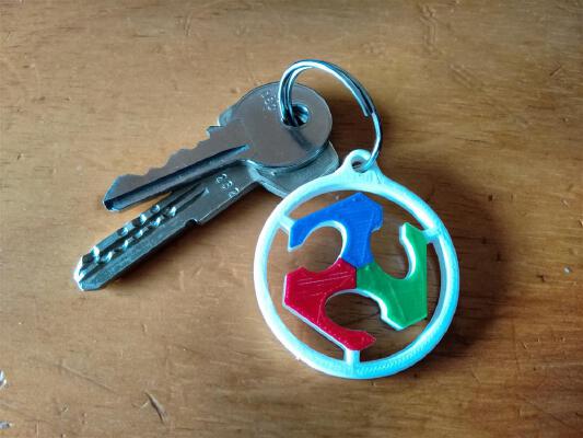 FabLab Keyring 4 colors flux | 3d print model