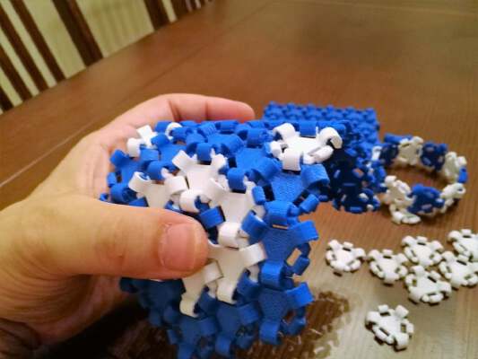 HEX snap tiles - For Art, Fabric, Education or Toy | 3d print model