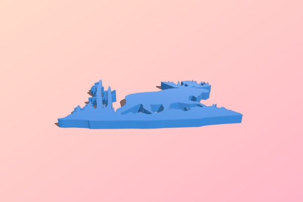 Moose Scene 2D wall art | 3d print model