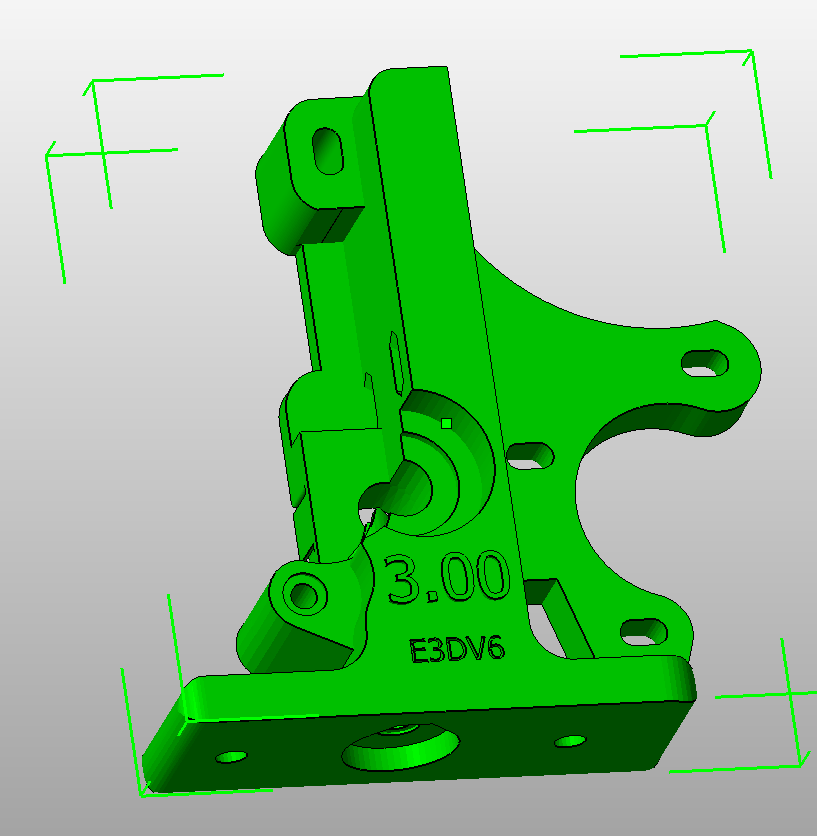 E3D6 Variant 3.00mm filliament wade's reloaded extended height extruder