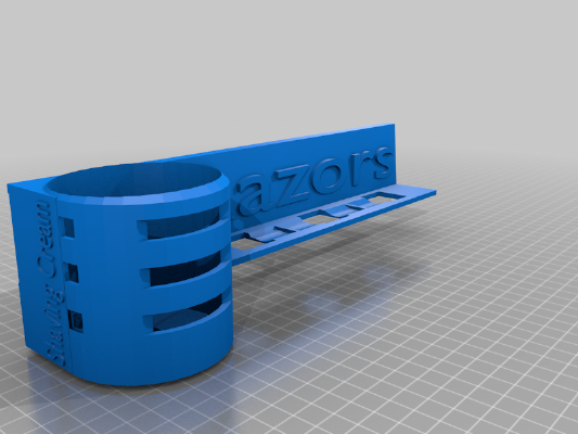 Razors holder with shaving cream. | 3d print model