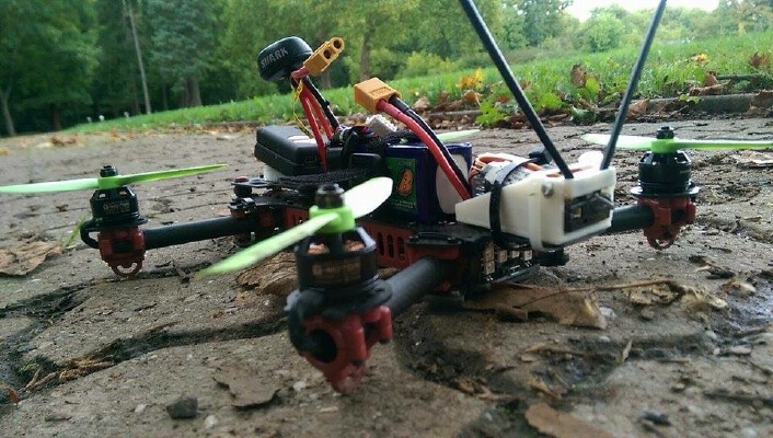 Foldable receiver mount Futaba R3008SB (e.g. for the Vortex) | 3d print model