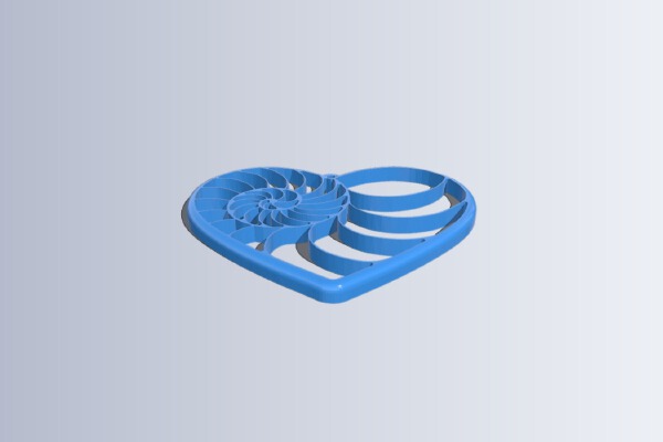 Fibonacci heart shell | 3d print model