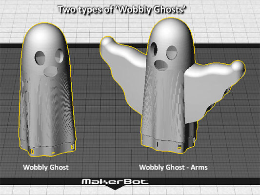 Wobbly Ghosts! | 3d print model