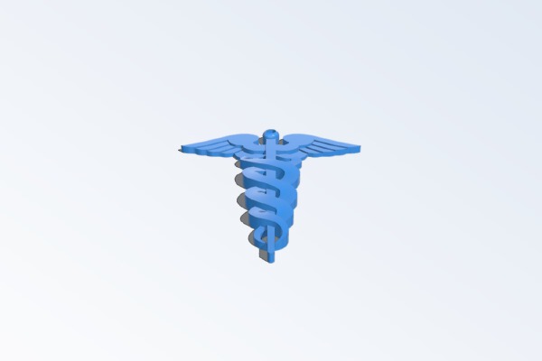 Hermes' Caduceus Ornament | 3d print model