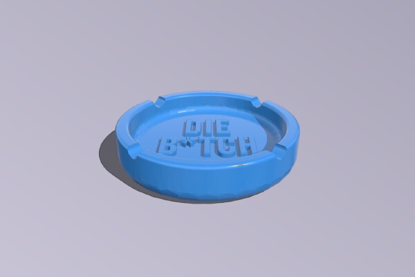 Rude_Ashtray_(censored) | 3d print model