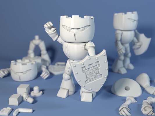 Castleman Warrior, a mascot | 3d print model
