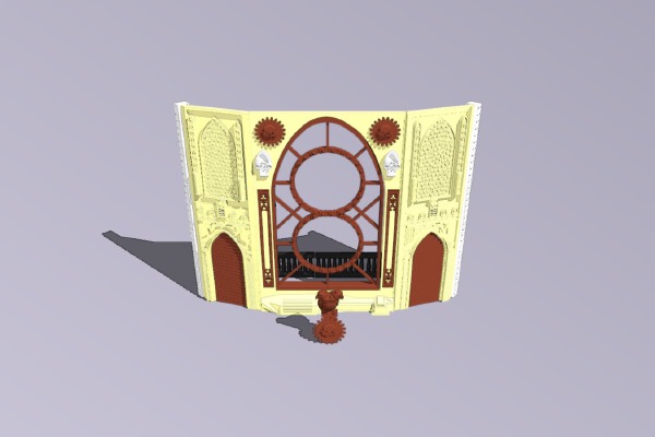 Cathedral Large Bay Window and Upper floor - WH40k | 3d print model