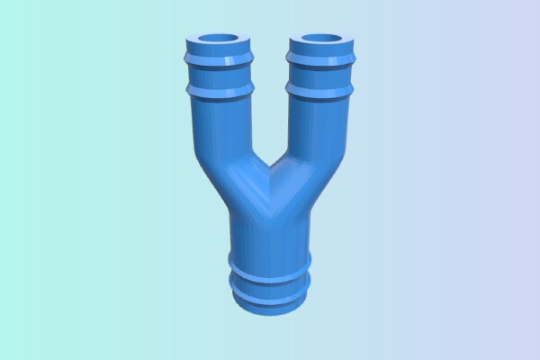 Pipe joints 12mm to 8mm*2 style Y | 3d print model
