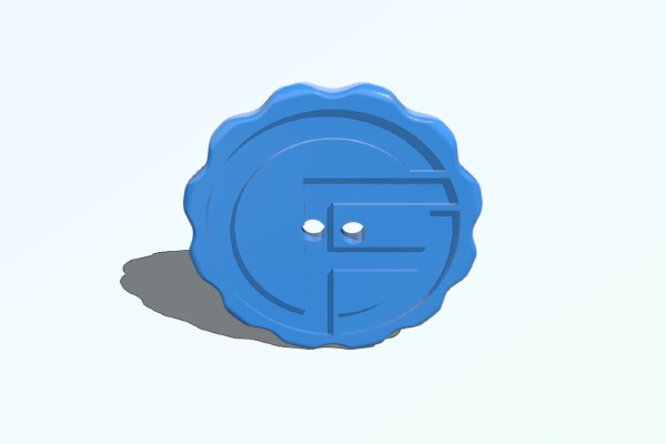 Scalloped Button | 3d print model