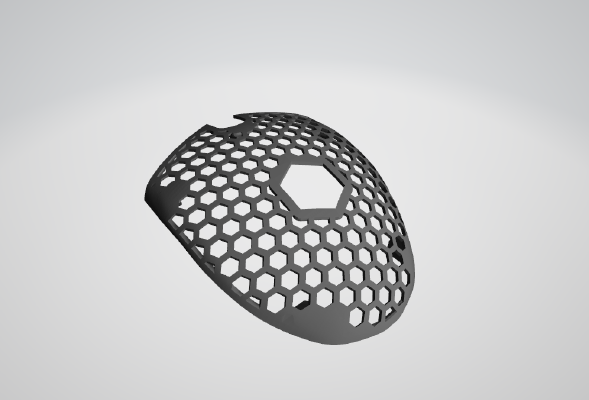 Logitech G305_304 Top Battery Honeycomb Cover with Charging Hole | 3d print model
