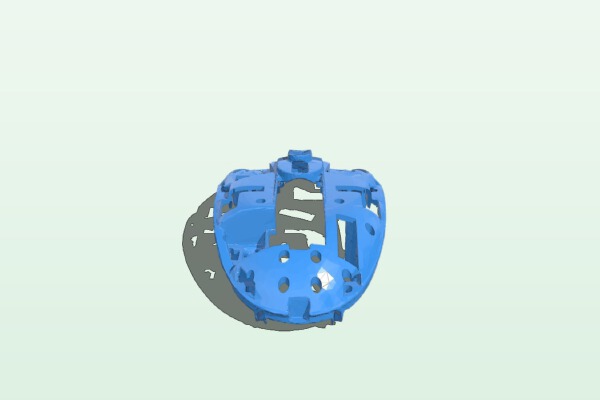 Midsection with weight-reducing holes and hole for dpi button | 3d print model