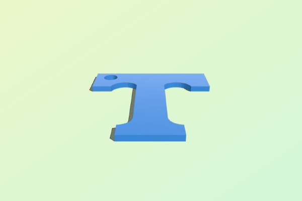 Power T Keychain | 3d print model