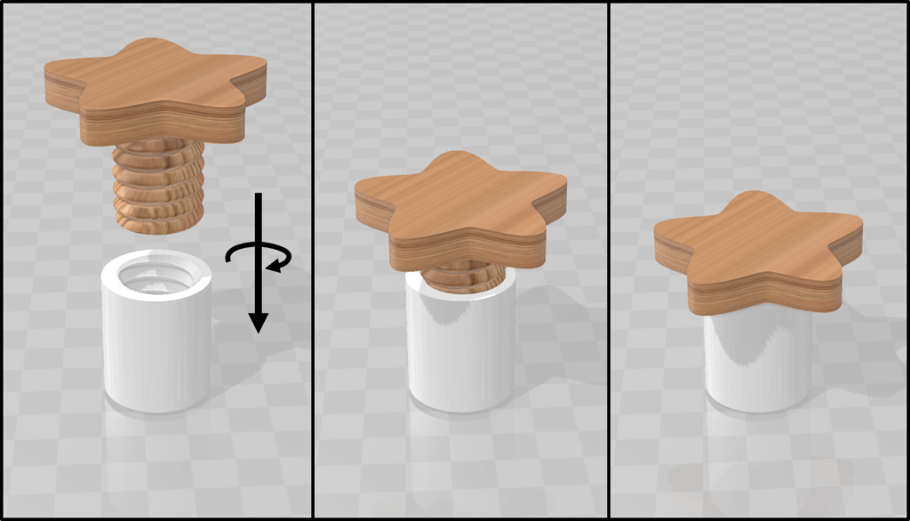 Coat hooks for kids with adjustable pattern (screwable interchangeable hooks)