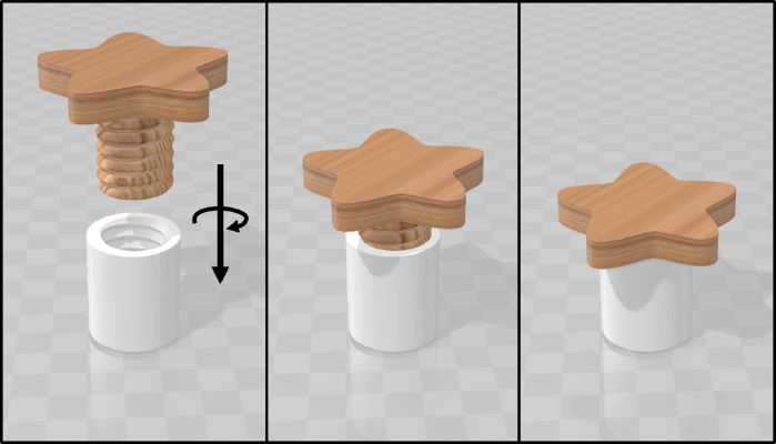 Coat hooks for kids with adjustable pattern (screwable interchangeable hooks) | 3d print model