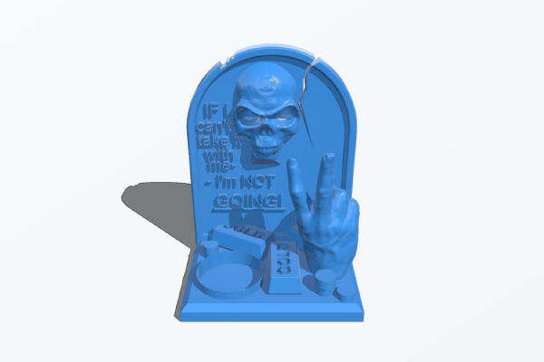 tombstone-gold candle holder | 3d print model