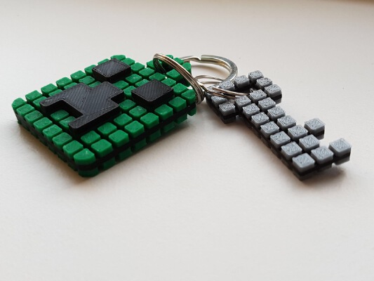 Minecraft Creeper Keychain (single extruder) | 3d print model