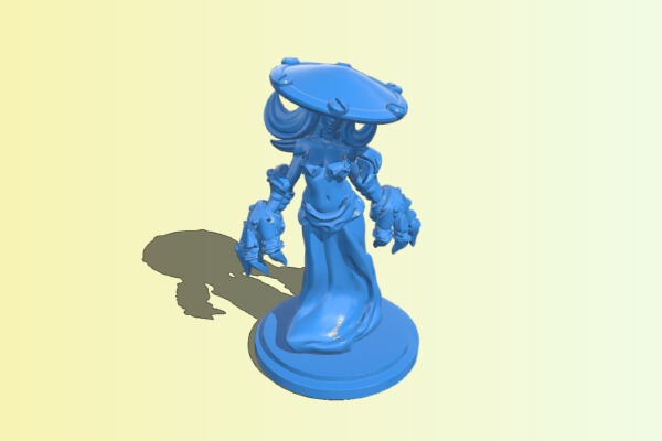 Female warrior in the game | 3d print model