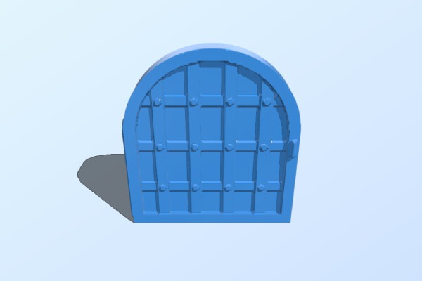 Thick hinge rounded door upright inch | 3d print model