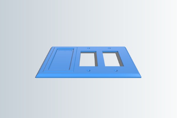 Wall plate with Hue holder | 3d print model