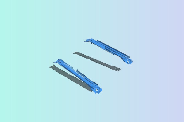 92 Miata Driver Side Seat rails (factory) | 3d print model