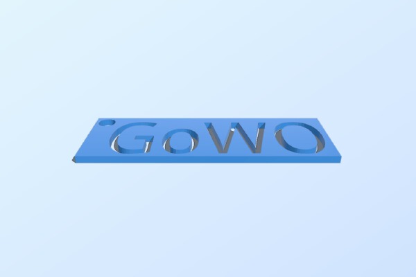 GoWO keychain KG | 3d print model