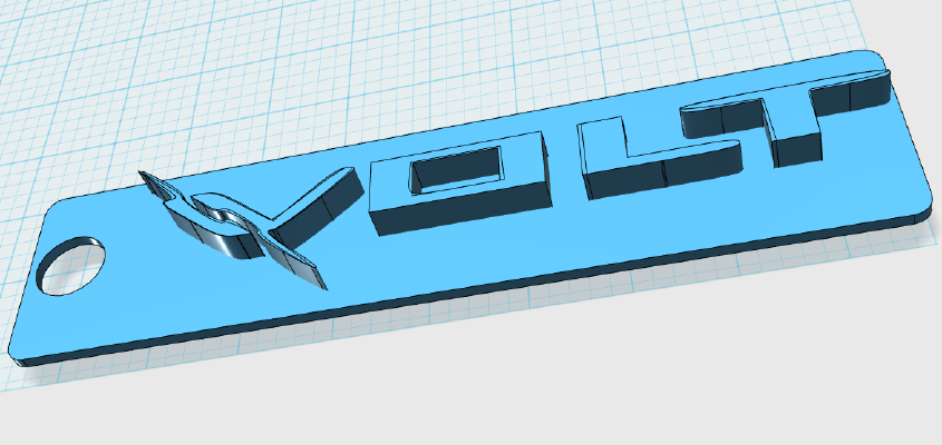 Chevrolet Volt Keychain | 3d print model