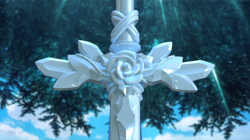 Sword Art Online: Alicization - Eugeo Blue Rose Sword 1:1 Assembly (Normal Size) with Shield
