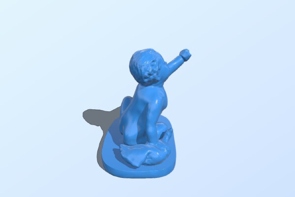 Boy with a duck | 3d print model