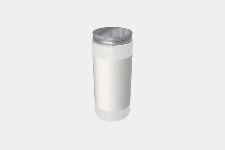 Round White Plastic Jar Mockup