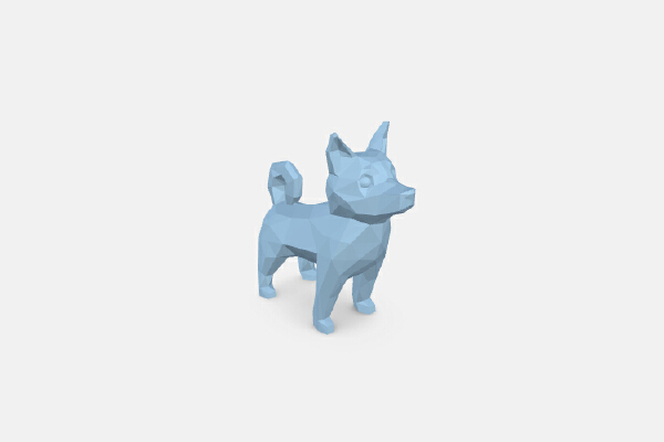 3d printed Cute Low Poly Dog | 3d print model