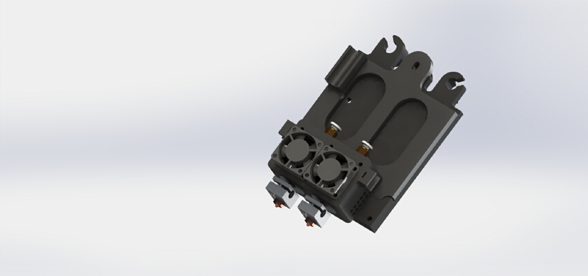 Double E3D v6 mount for TAZ | 3d print model