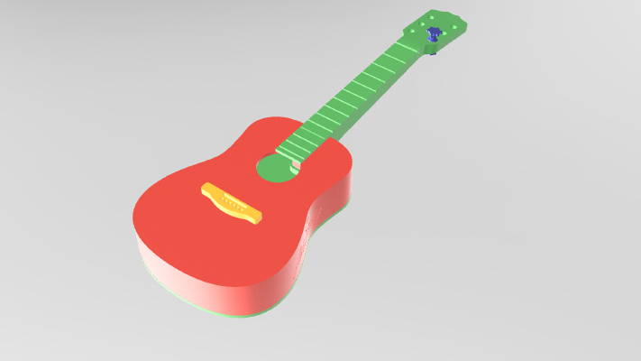 Rubber Band Guitar | 3d print model