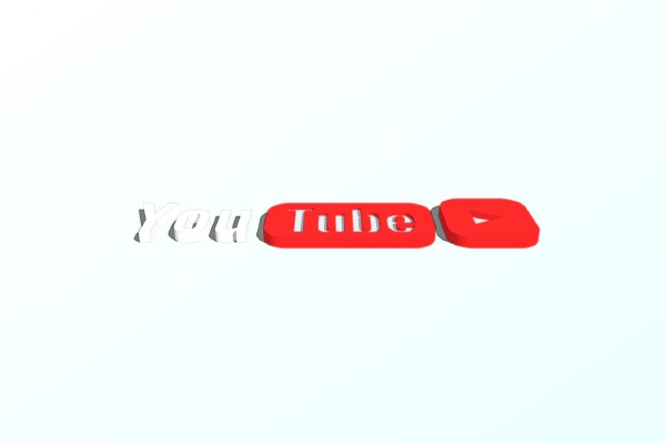 YouTube Name and Logo | 3d print model