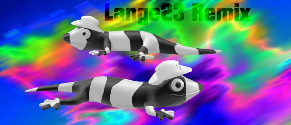 Color Lizard with pupil & hat multi- Material_Color (Remix) | 3d print model