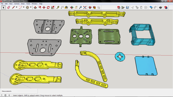 Simple quadcopter frame | 3d print model