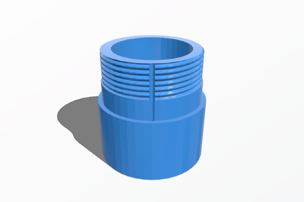 Flashlight Tube Extender... 3xAAA to 18650 (Parametric) | 3d print model