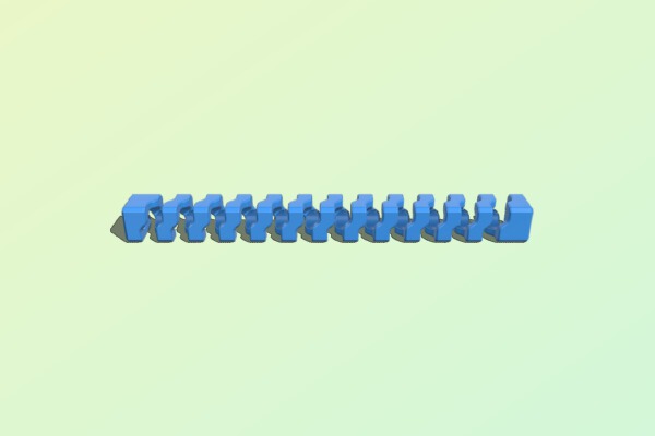 Squared spring - Cable guard (stepped) | 3d print model