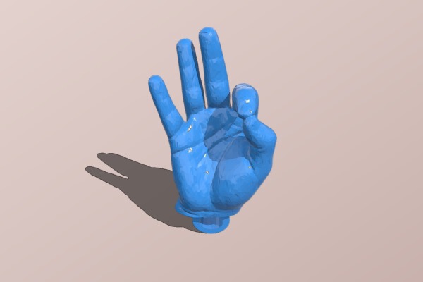 Hand "OK" Keychain | 3d print model