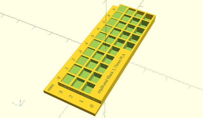 Lithophane Calibrator - Parametric Grid | 3d print model