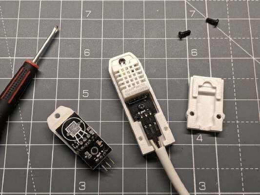 Over-engineered DHT22 _ AM2302 Board Case | 3d print model