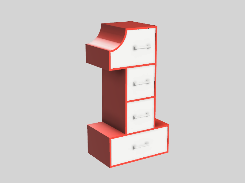 1-Frame Set of Drawers