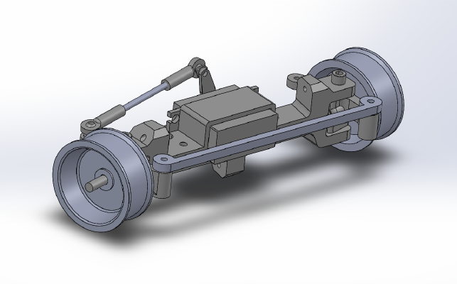 Printed truck V2: Front axle | 3d print model