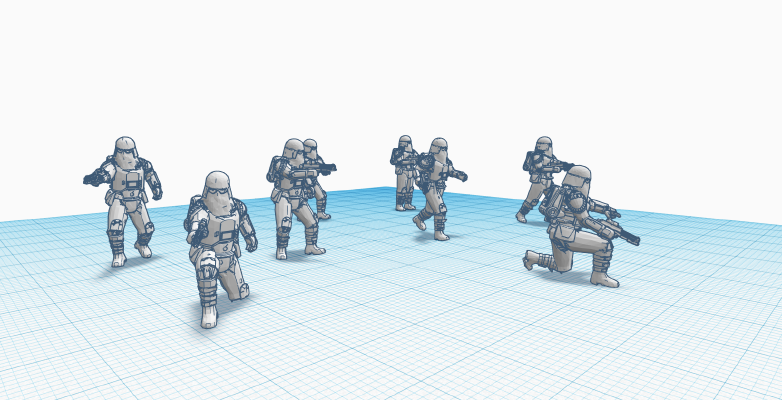 Snowtrooper Battle poses; Pack 1 | 3d print model