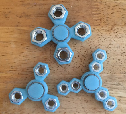 What-the-Hex (pick-a-weight) Fidget Spinner | 3d print model