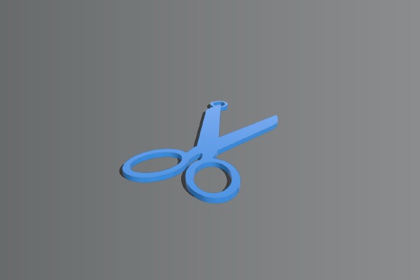 Scissors pendant | 3d print model