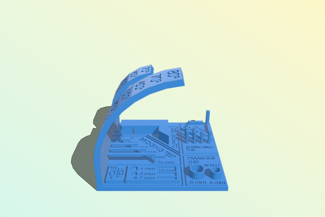 One layer bridge testing Gcode