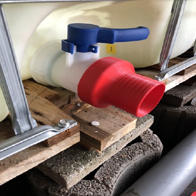 IBC Cap S100x8 to HT 75mm pipe | 3d print model