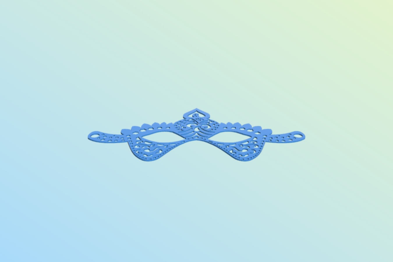 3D Printed Masquerade Mask for Women