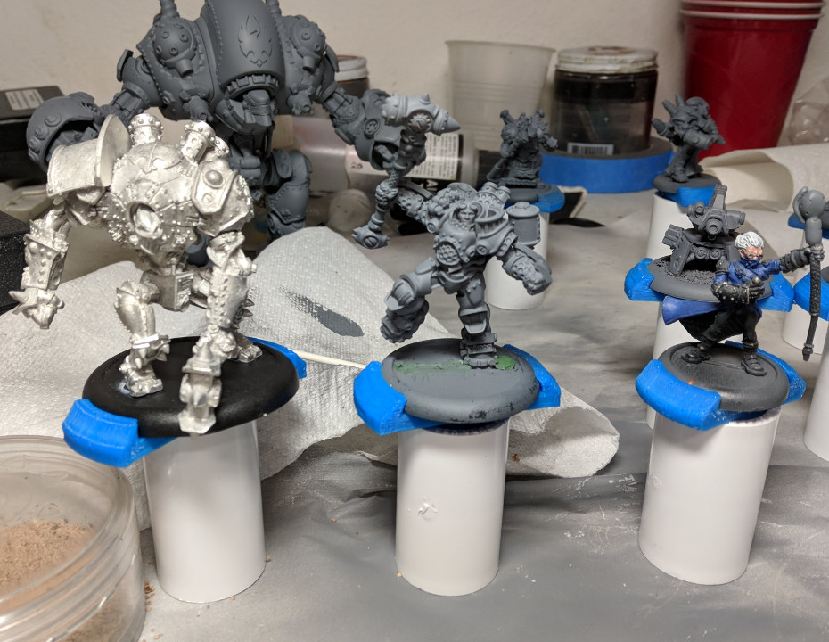 Round lip model base paint clamp 30mm 40mm 50mm Files to download and